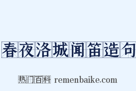 春夜洛城闻笛造句是什么意思的图片
